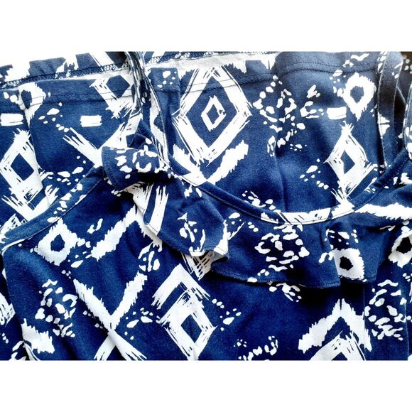 Faded Glory Navy White Geometric Print Sundress Size Medium - Picture 9 of 11